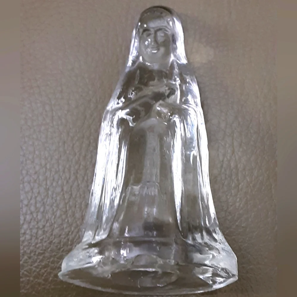 Windsor Collection Clear Glass Nativity Scene 6 Piece - Vtg